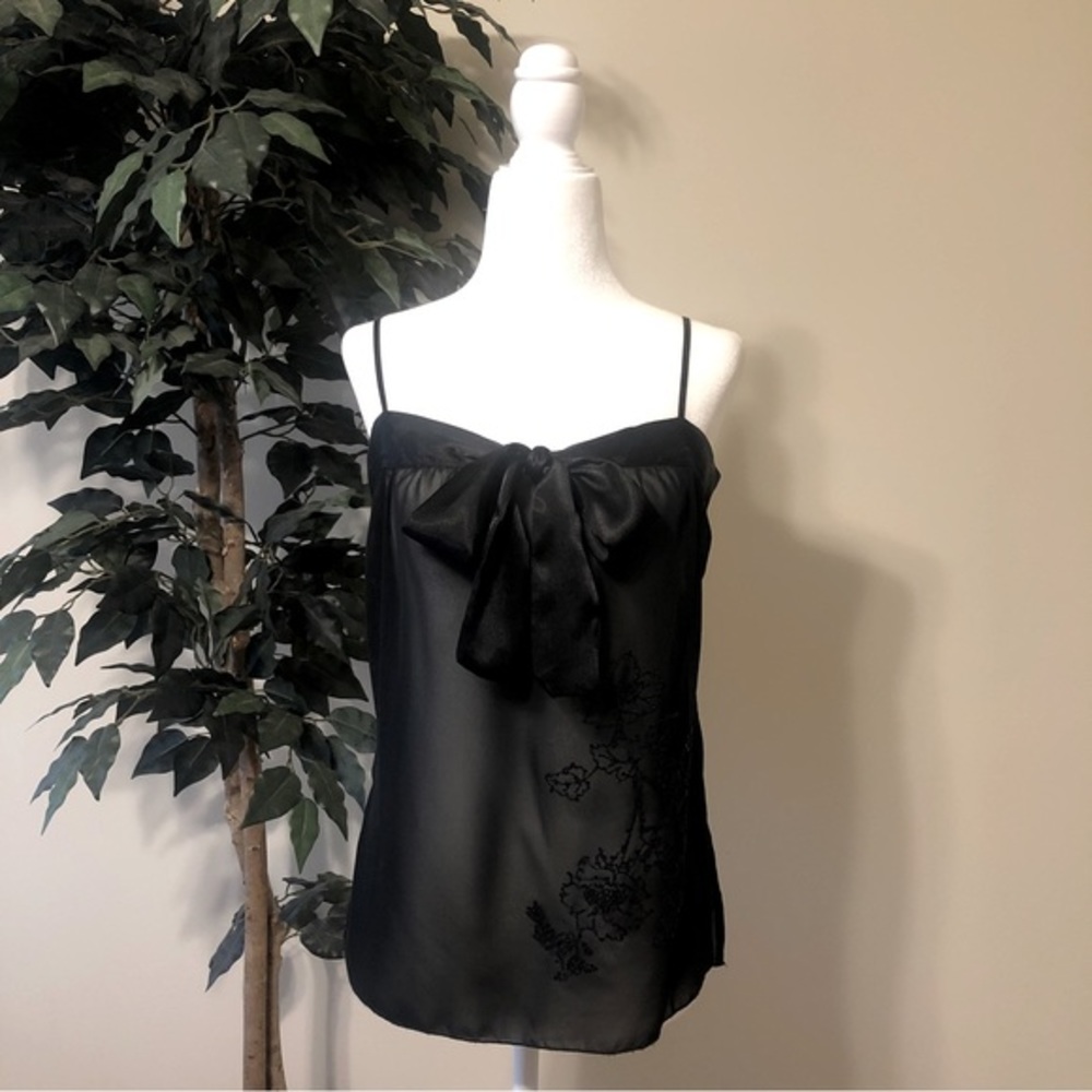 NWOT Rampage Sheer Black Spaghetti Strap Blouse ~ Size: S